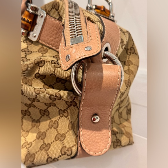 Authentic Pre-Owned Gucci Bamboo Bar Shoulder Bag GG Canvas Medium - Picture 8 of 17